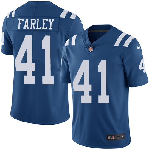 Indianapolis Colts 41 Limited Matthias Farley Royal Blue Nike NFL Youth Rush Vapor Untouchable Jersey